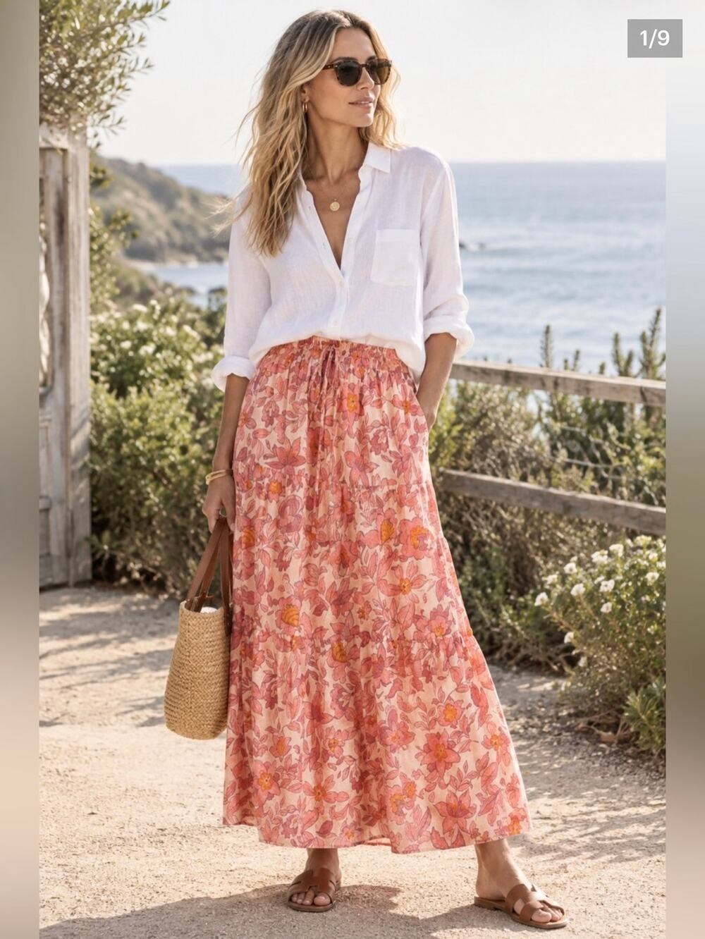 NWT: Trovata Makena Skirt - Tea Rose Size Large - Picture 1 of 8